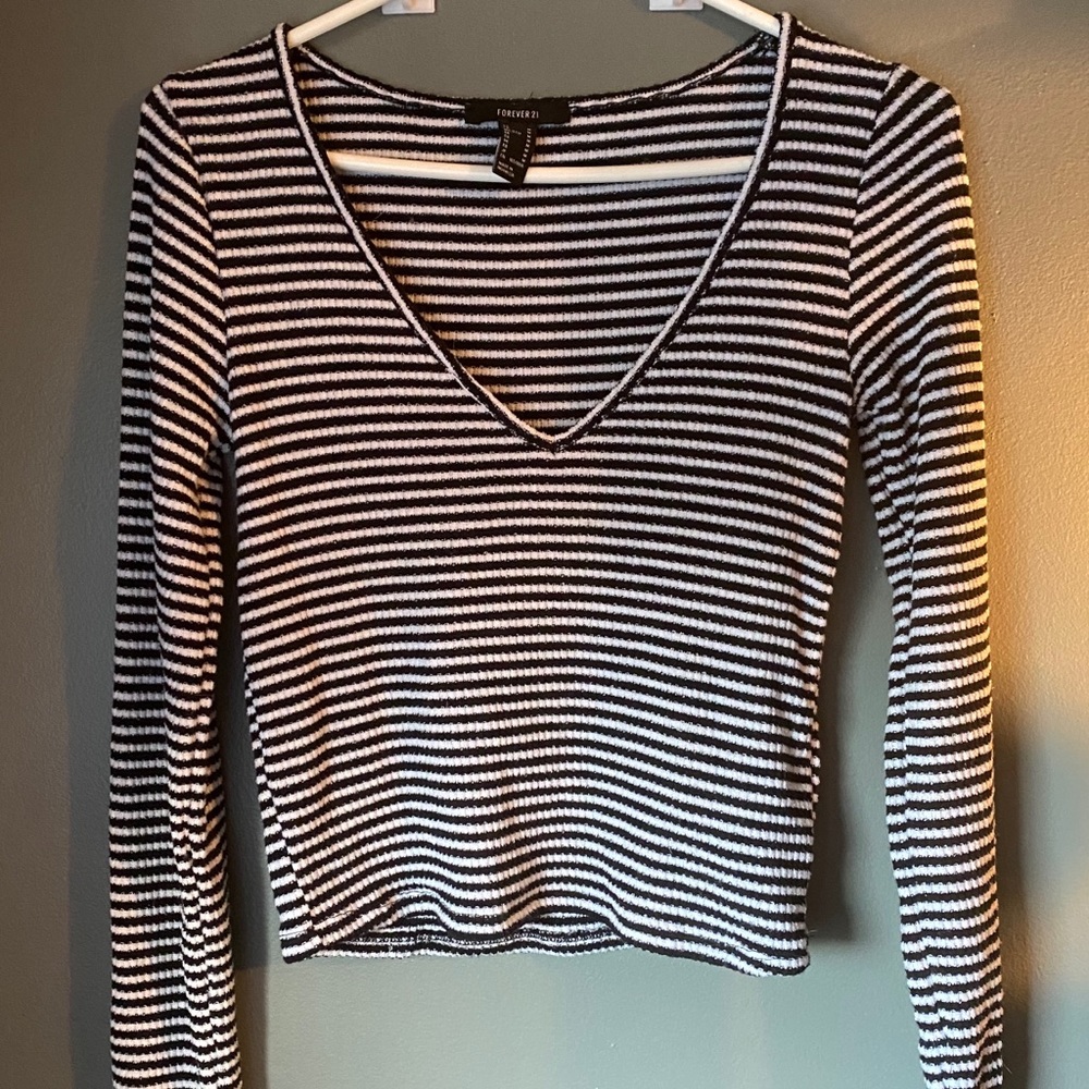 long sleeved striped thermal